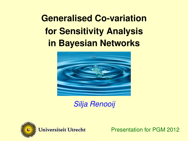 generalised co variation for sensitivity analysis in