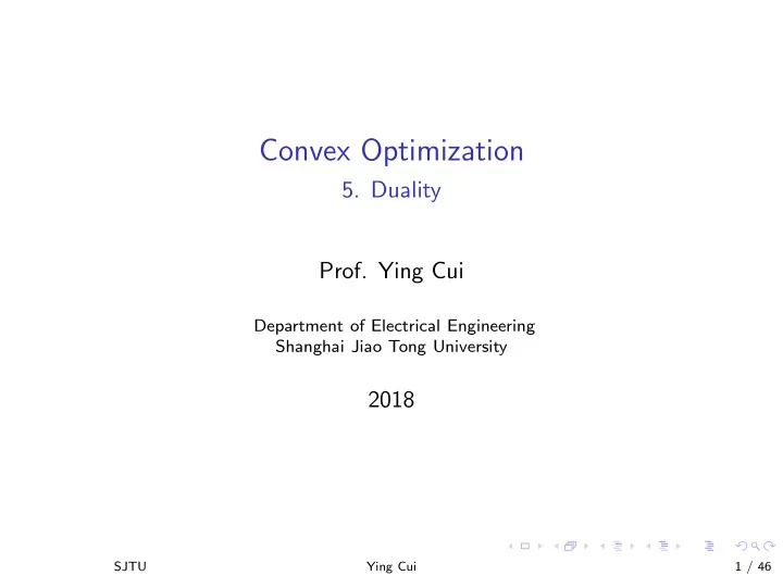 convex optimization