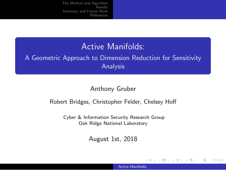 active manifolds