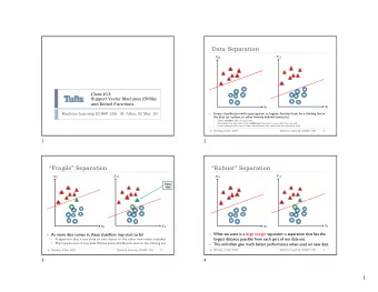 Fragile Separation  Robust Separation x 2 x 2 x 2 x 2  New  data x 1 x 1 x 1 x 1 } What