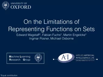 On the Limitations of  Representing Functions on Sets  Edward Wagstaff*, Fabian Fuchs*, Martin