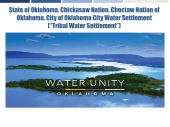 State of Oklahoma, Chickasaw Nation, Choctaw Nation of  Oklahoma, City of Oklahoma City Water