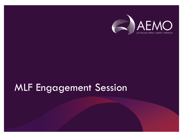 mlf engagement session agenda