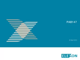 PAB147  25 April 2013  PAB147  Open Session  25 April 2013 PAB147/ 01b Non-confidential  Settlement