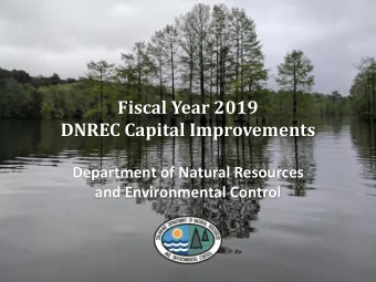 Fiscal Year 2019  DNREC Capital Improvements  Department of Natural Resources  and Environmental