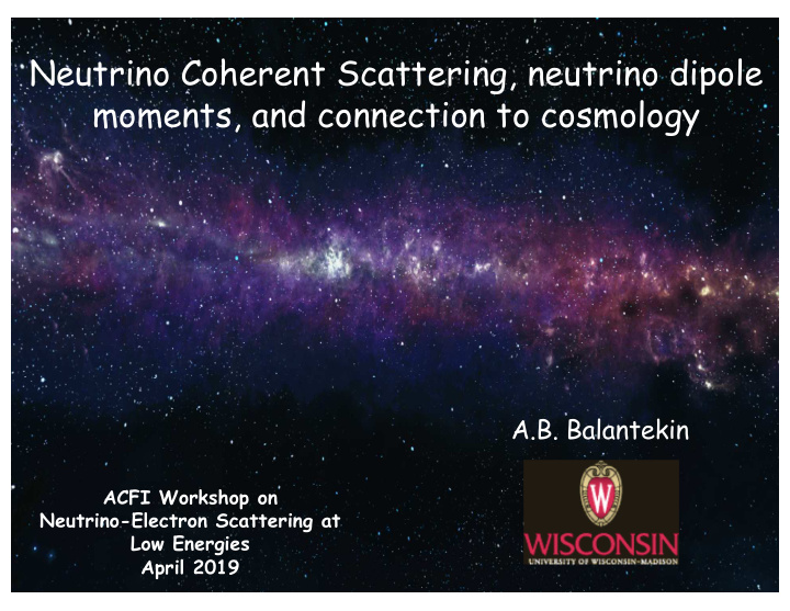 neutrino coherent scattering neutrino dipole moments and