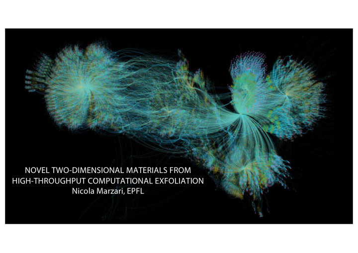 novel two dimensional materials from high throughput