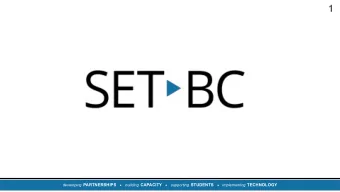 1 developing PARTNERSHIPS  building CAPACITY  supporting STUDENTS  implementing TECHNOLOGY