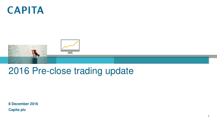 2016 pre close trading update