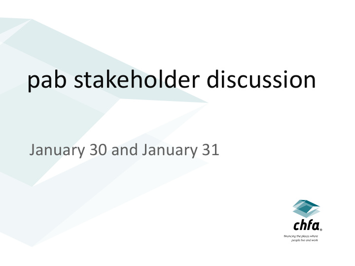 pab stakeholder discussion