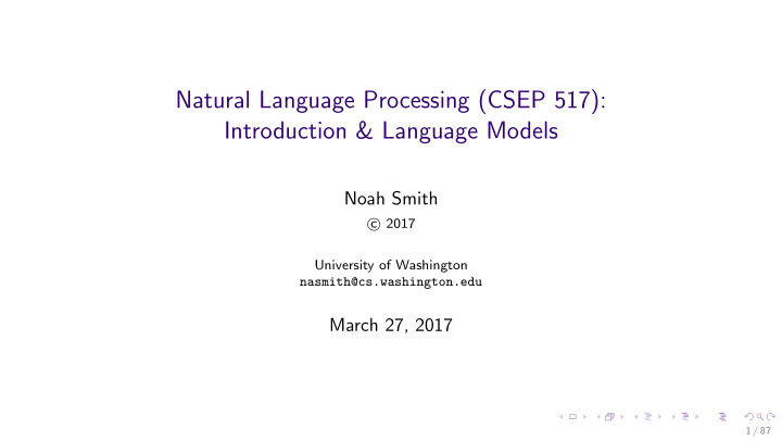 natural language processing csep 517 introduction