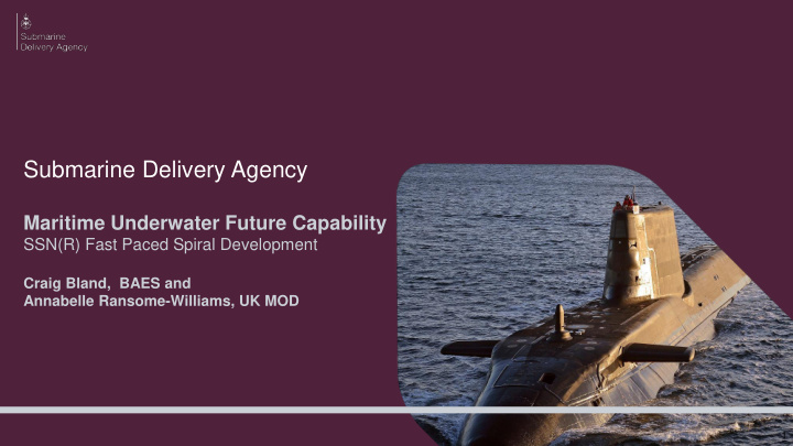 submarine delivery agency