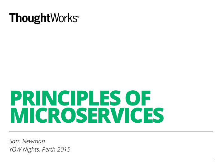 principles of microservices