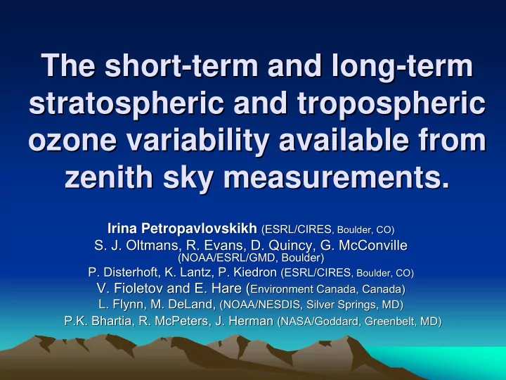 the short term and long term and long term term the short