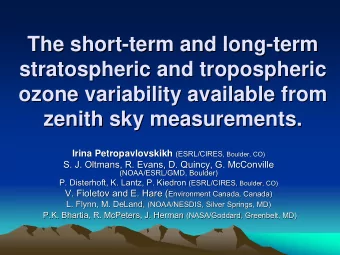 The short-  -term and long  term and long-  -term  term  The short  stratospheric and tropospheric