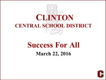 Success For All  Instructional Leadership Team  Dr. Stephen Grimm- Superintendent of Schools