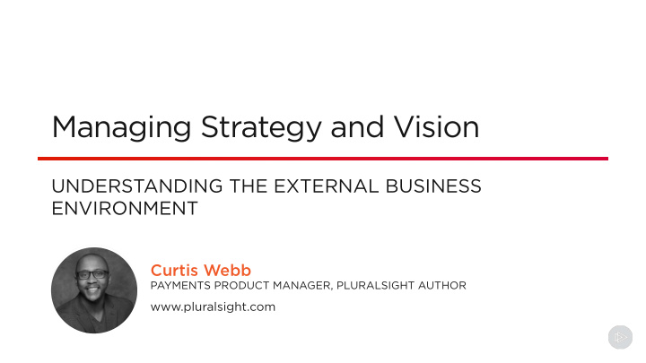 managing strategy and vision