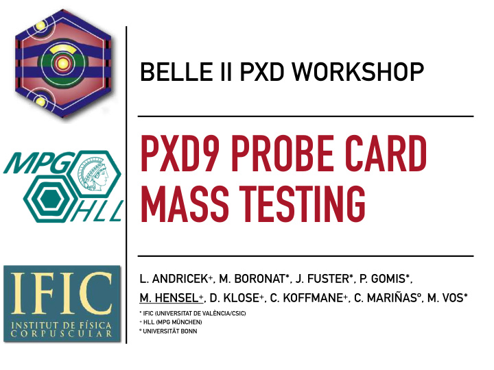 pxd9 probe card mass testing