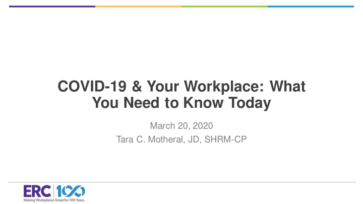 covid 19 your workplace what you need to know today