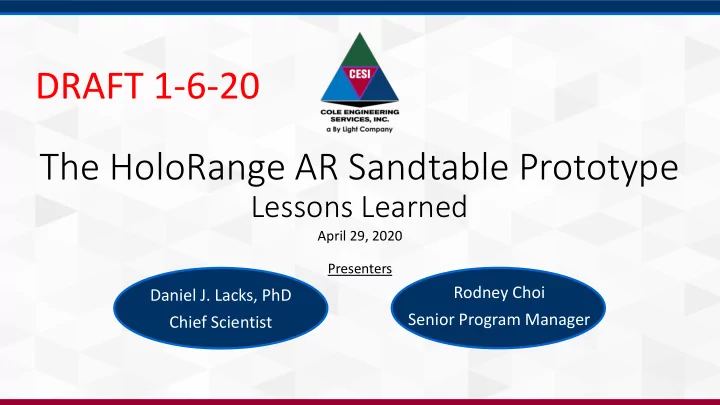 the holorange ar sandtable prototype