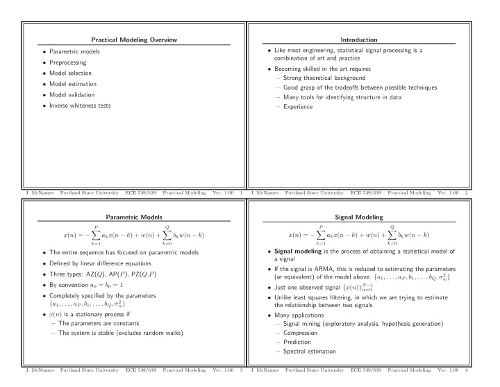 practical modeling overview introduction like most