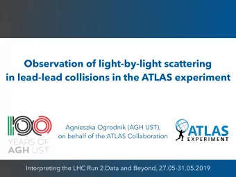 Observation of light-by-light scattering   in lead-lead collisions in the ATLAS experiment