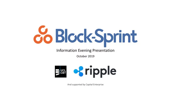 information evening presentation