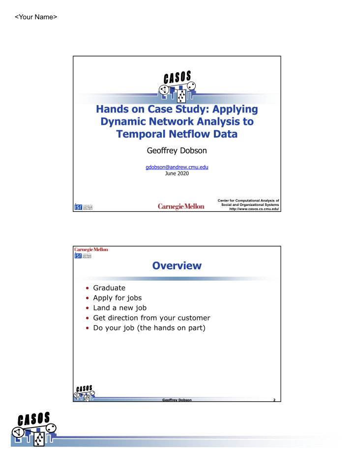 hands on case study applying dynamic network analysis to