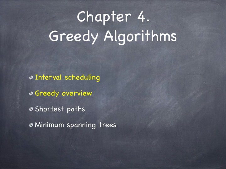 chapter 4 greedy algorithms
