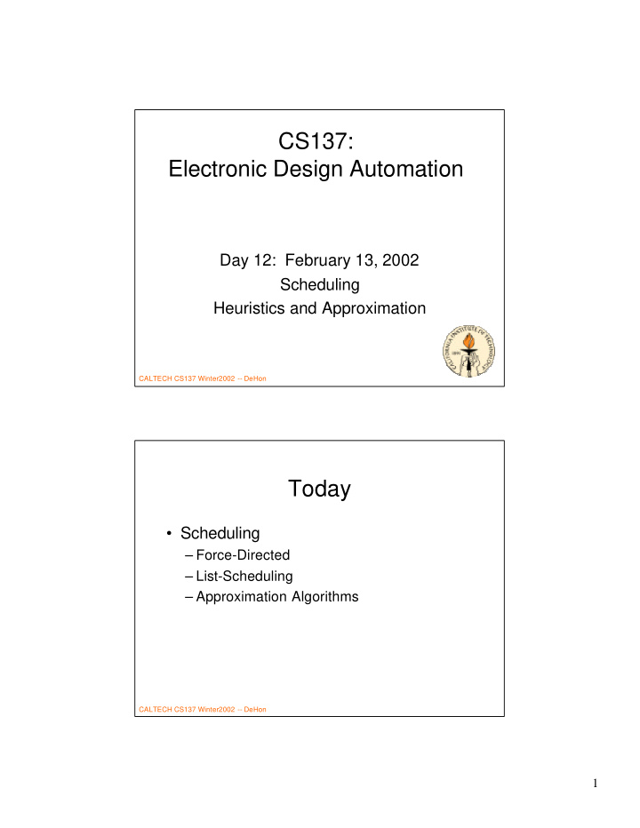 cs137 electronic design automation