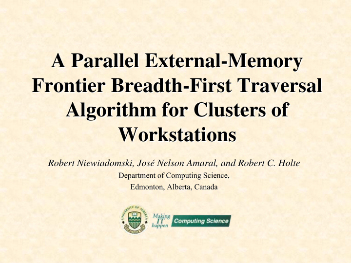 a parallel external memory memory a parallel external