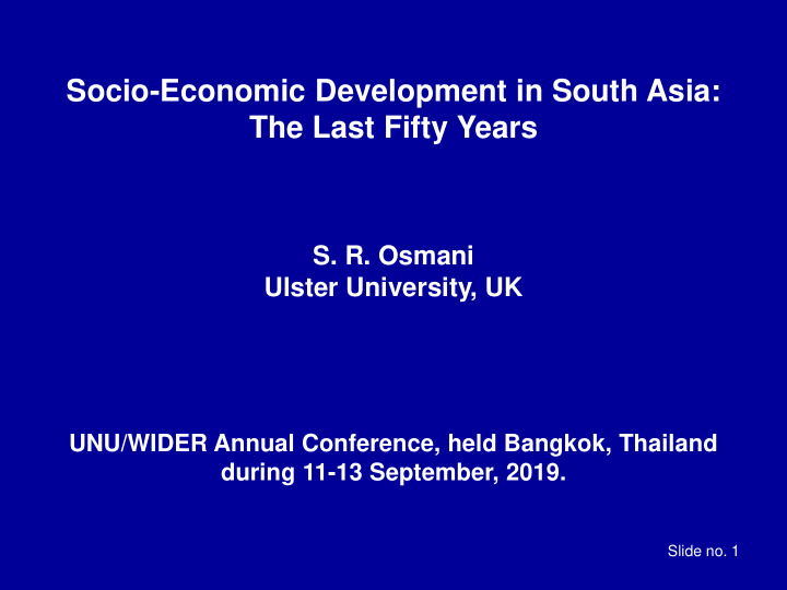 socio economic development in south asia the last fifty