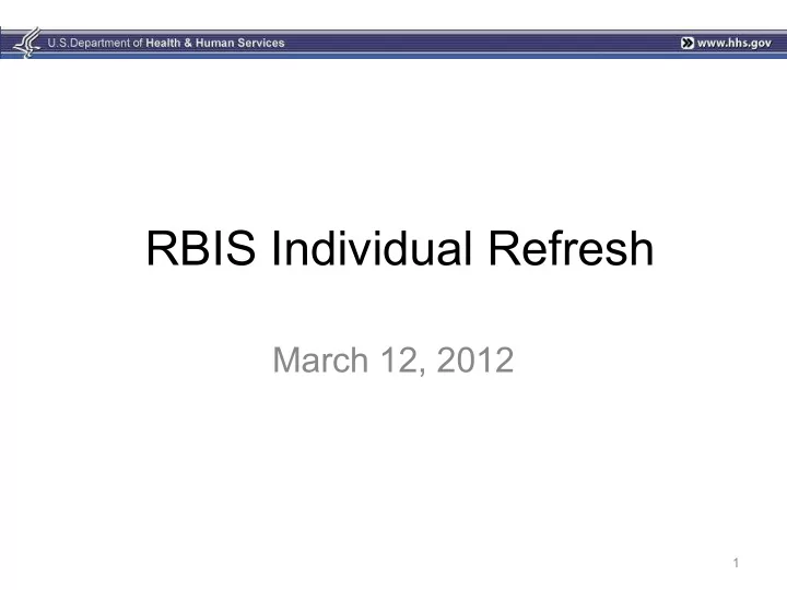rbis individual refresh