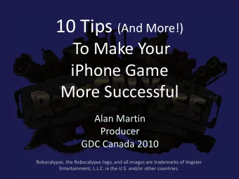 INTRODUCTION  The KEY:  Getting the most out of the  tools that Apple provides.  What will be