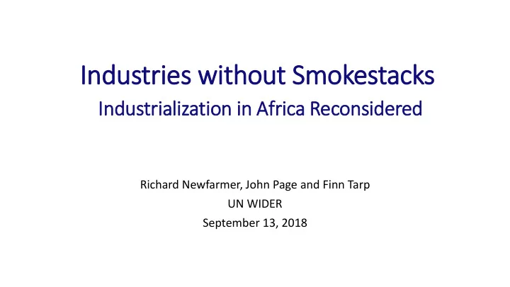 in industries wit ithout smokestacks