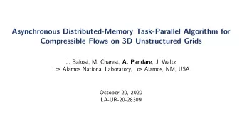 Asynchronous Distributed-Memory Task-Parallel Algorithm for  Compressible Flows on 3D Unstructured