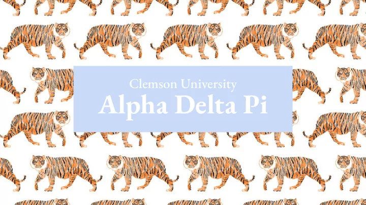 alpha delta pi organization chapter history