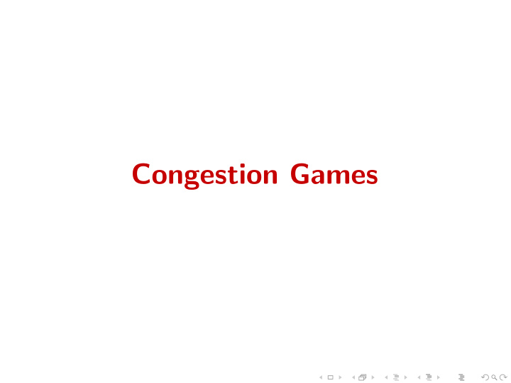 congestion games