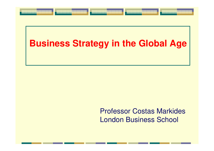 business strategy in the global age