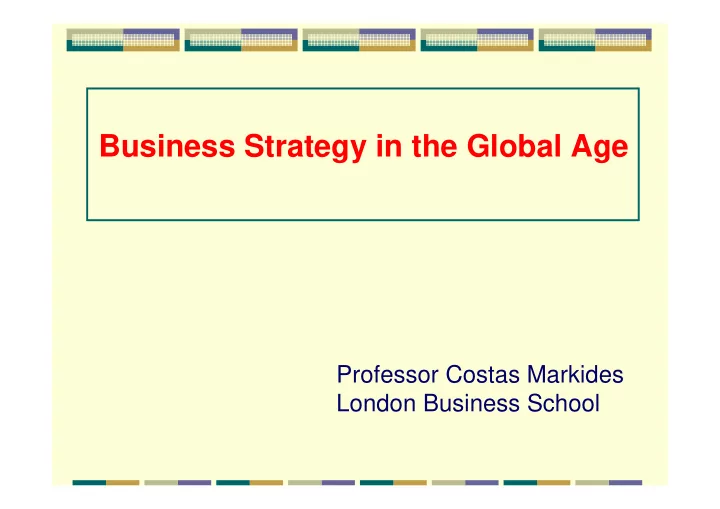 business strategy in the global age