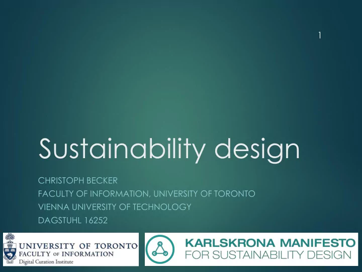 sustainability design