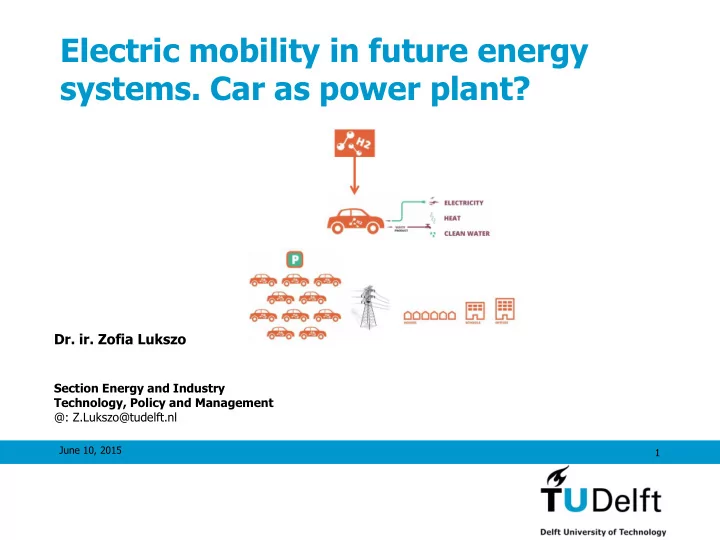 electric mobility in future energy