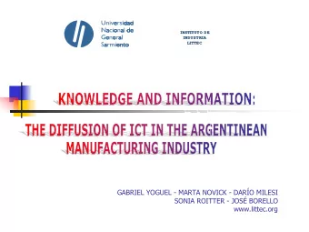 GABRIEL YOGUEL - MARTA NOVICK - DARO MILESI  SONIA ROITTER - JOS BORELLO  www.littec.org