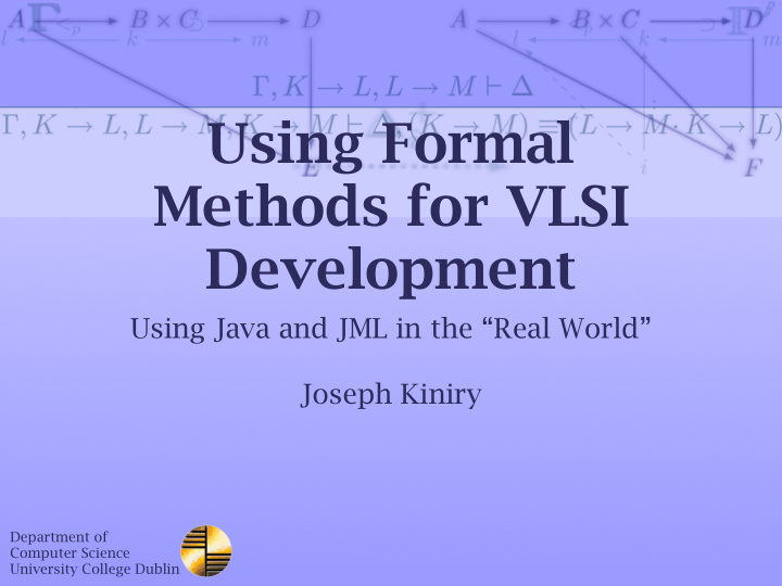 using formal methods for vlsi development
