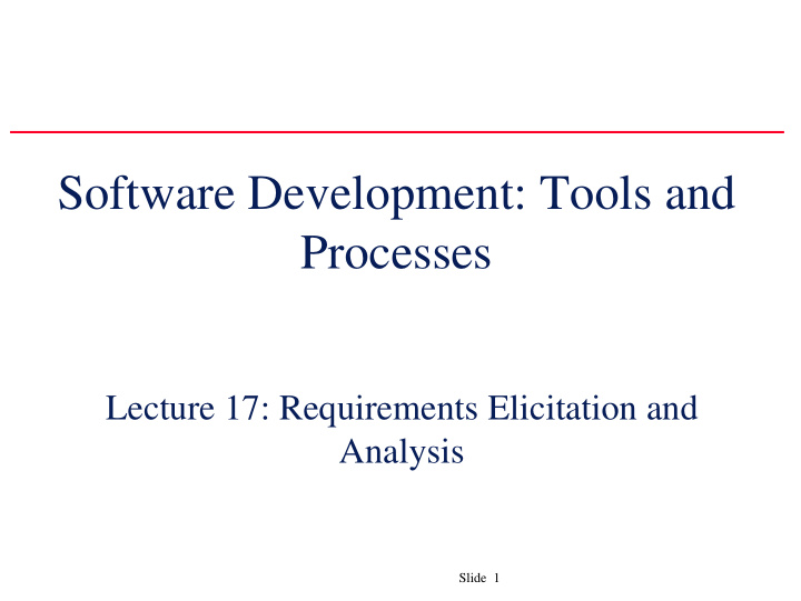 software development tools and processes