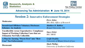 Uncollectible versus Unproductive:  Compliance Impact of Working Collection Cases that are