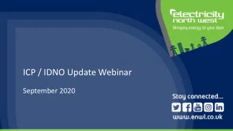 ICP / IDNO Update Webinar  September 2020  1  Meet the Team  Mark Williamson  Martin Edmundson  Ami