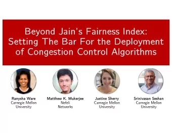 Be  Beyond  nd Jai  ains  ns Fai  Fairne  ness Inde  ndex:  :  Set  Settin  ing The  e Bar