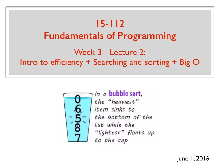 15 112 fundamentals of programming