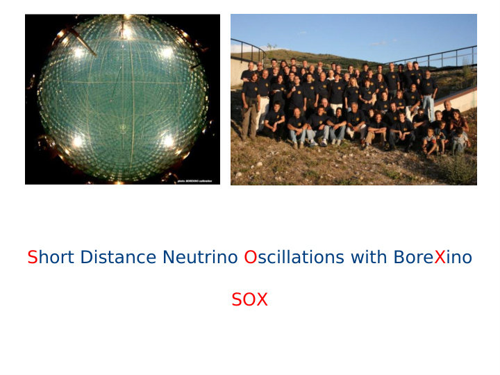 short distance neutrino oscillations with borexino sox